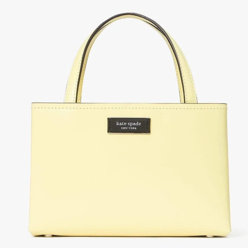 New Kate Spade Sam Icon Spazzolato Leather Mini Tote Suns Out